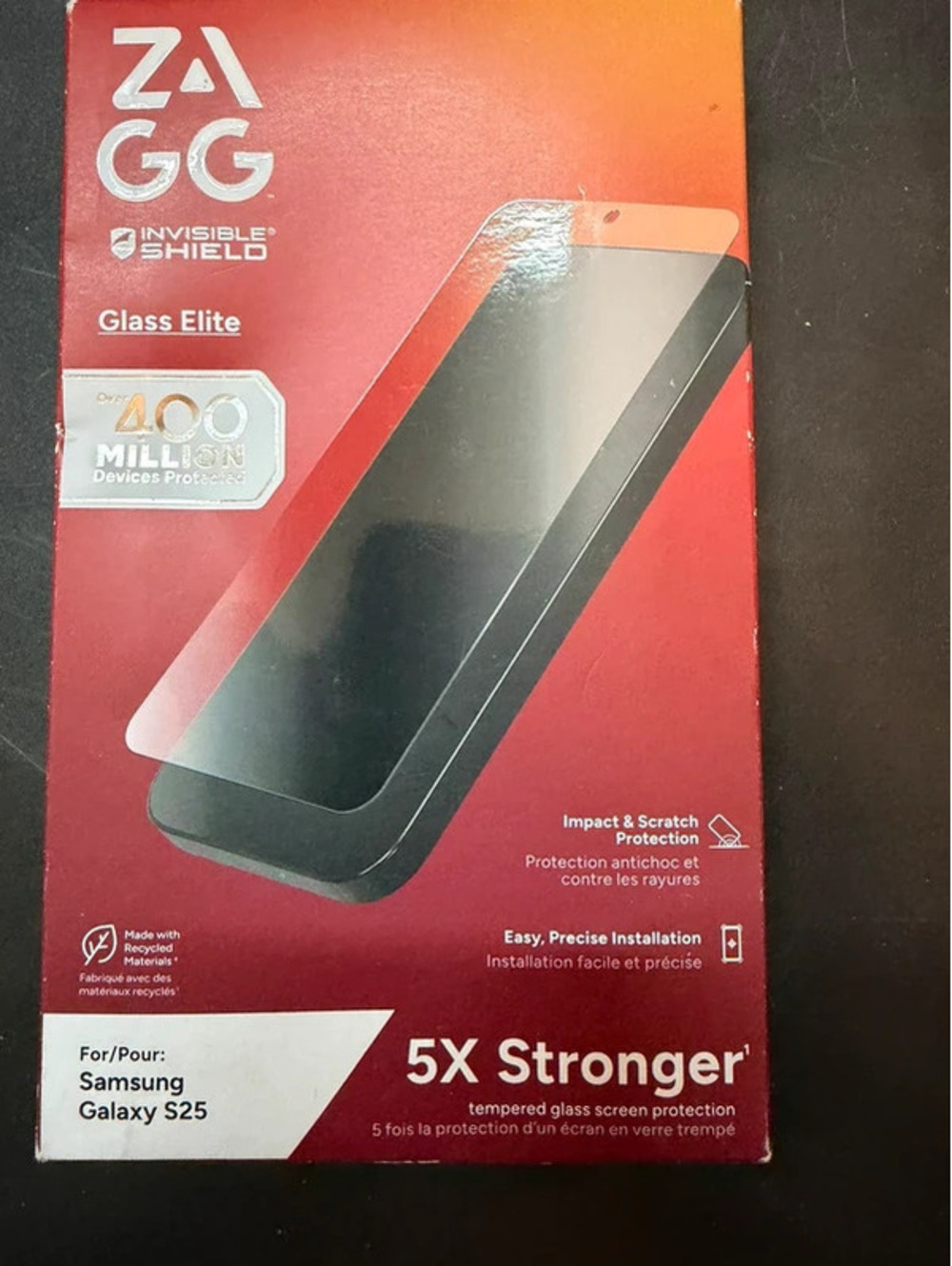 ZAGG InvisibleShield Glass Elite Screen Protector Samsung Galaxy S25 New